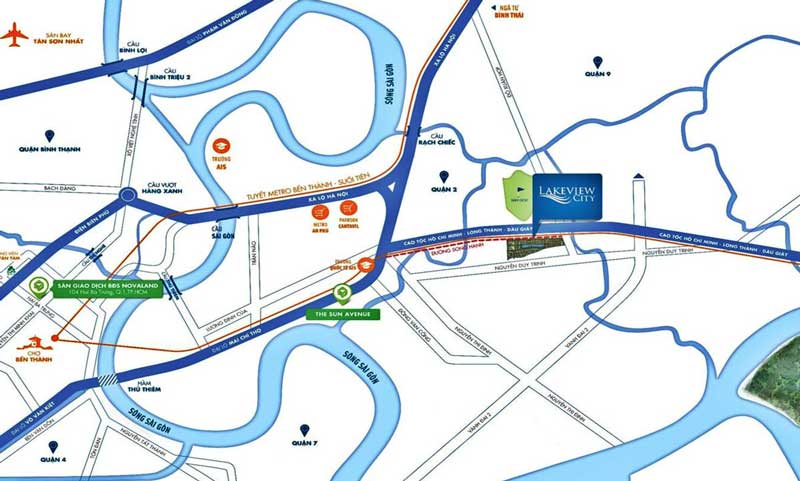 Vị trí LAKEVIEW CITY QUẬN 2